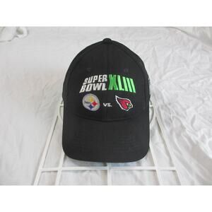 SUPER BOWL XLIII Arizona Cardinals vs Pittsburgh Steelers Hat Black Reebok NFL